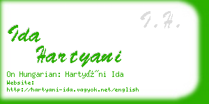 ida hartyani business card